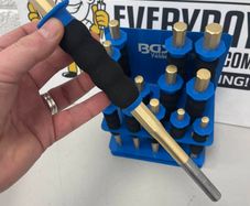 BGS Technic Pin Punch / Centre Punch / Flat Chisel Set | with Hand Protection | 13 pcs.