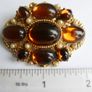 Vintage 1980s SPHINX Brown Cabochon and Pearl Brooch Image 7
