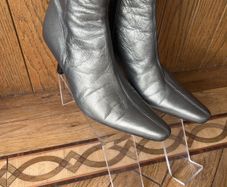 Clarke's Ladies 5/1/2 - 39 Grey Metalic Ankle Boots