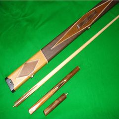 Handmade 3/4 Hand spliced 57 inch Rosewood Butt and Ash Shaft Snooker Cue Set - free delivery / collect