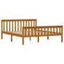 Bed Frame Honey Brown Solid Pinewood 150 x 200 cm Image 3
