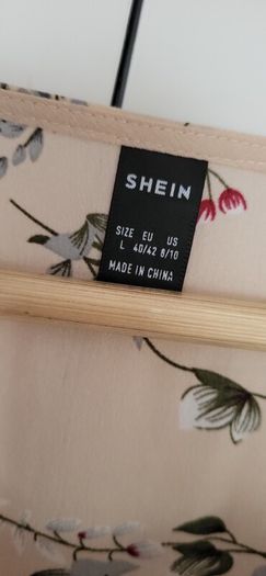 SHEIN floral pleated midi Sz L ( Fit 14-16UK)