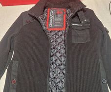 Crosshatch Black Label Knitted Jacket  Quilted Lining