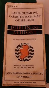 Vintage Irish cloth map