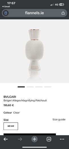 Bvlgari Allegra Magnifying Patchouli 40ml EDP sealed