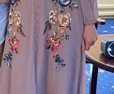 Hope & Ivy lilac embroidered midi dress