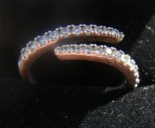 Pandora Sterling Silver 925 Lines Of Sparkle Ring Size P1/2 - 2,60g