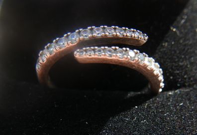 Pandora Sterling Silver 925 Lines Of Sparkle Ring Size P1/2 - 2,60g