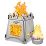 BRAND NEW Compact Folding Titanium Wood Stove with Mini Alcohol Stove for Outdoor Camping Cooking Picnic Portable camping burner Image 2