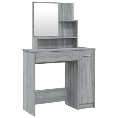 MULTIPLE COLOURS AVAILABLE Dressing Table with Mirror Grey Sonoma 86.5x35x136 cm