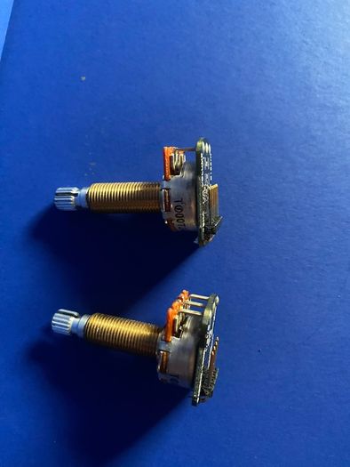 Emg 25k active tone Pot long shaft for active pickup Gibson SOLDERLESS replacement potentiometer