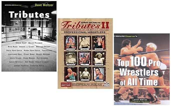 Wrestling Observer's Dave Meltzer Tributes, Tributes II & Top 100 Wrestlers of All Time Hardback Book Collection (All Brand New)