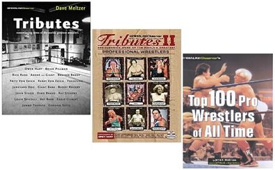 Wrestling Observer's Dave Meltzer Tributes, Tributes II & Top 100 Wrestlers of All Time Hardback Book Collection (All Brand New)