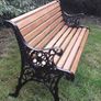 Cast iron and oak garden bench Image 3