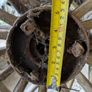 Pair of 46" Antique Wooden Carriage Wheels (Solid Rubber Tyres) Image 5