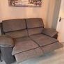 2 x Potts Grey 2 Seater Manual Recliner Sofas (Excellent Condition) Image 4