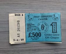 VINTAGE raffle ticket dated 1969