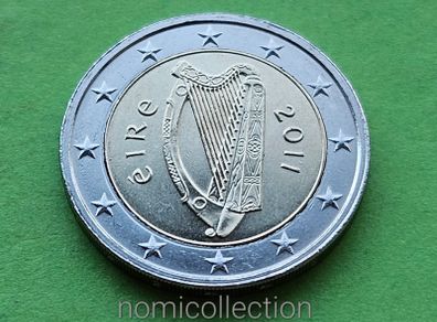Ireland 2011 year Uncirculated 2 Euro coin.