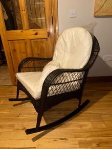 Rocking Chair With Seat And Back Cushion