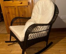 Rocking Chair With Seat And Back Cushion