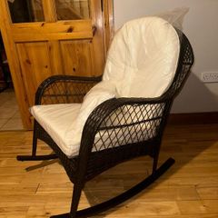 Rocking Chair With Seat And Back Cushion