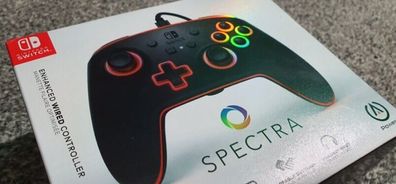 Nintendo Switch PowerA RGB LED Edition GAMING Spectra Enchanced Wired Controller [NEW] [Collection Or Postage]