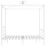 Canopy Bed Frame White Metal 180x200 cm Image 5