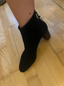 Zara suede black ankle boots
