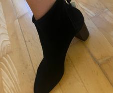 Zara suede black ankle boots