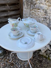 Limoges porcelain tea cups & saucers etc.
