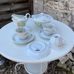 Limoges porcelain tea cups & saucers etc.
