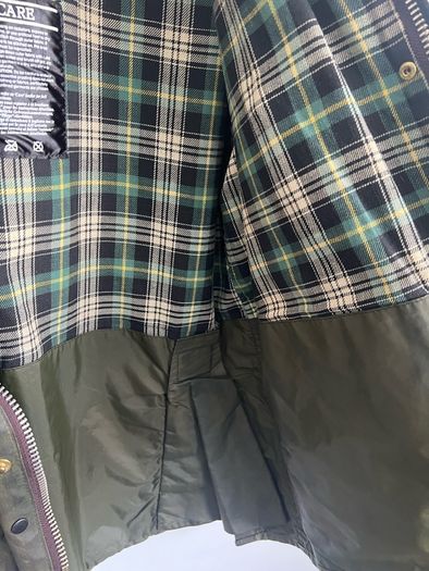 Vintage Barbour A100 Bedale 1990s sage green wax jacket