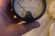 vintage analogue panel ammeter,
