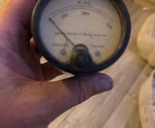 vintage analogue panel ammeter,