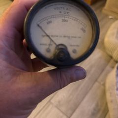 vintage analogue panel ammeter,