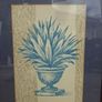 Nice set of 3 Vintage Botanical prints on woven Linen Image 5