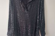 SECOND FEMALE black sequin blouse