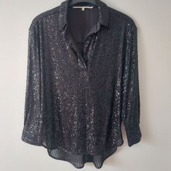 SECOND FEMALE black sequin blouse