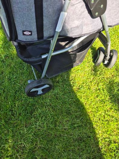 Trixie Grey Dog Buggy Stroller (Quick-Fold, Max 11kg)