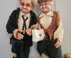 Vintage Czech Figurines Old man Joe and Woman