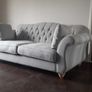 Chesterfield 3 seater sofa grey Image 3