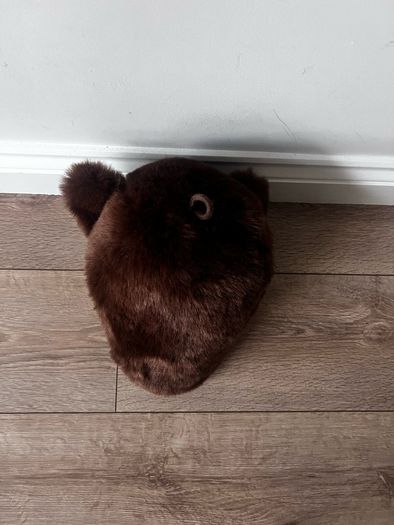 Bear plush wall mount