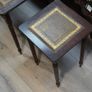 Nest of Three Tables with Leather Tops Image 2