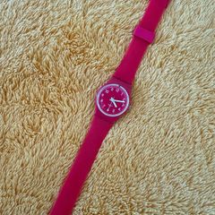 Swatch unisex watch, dark pink colour, excellent condition