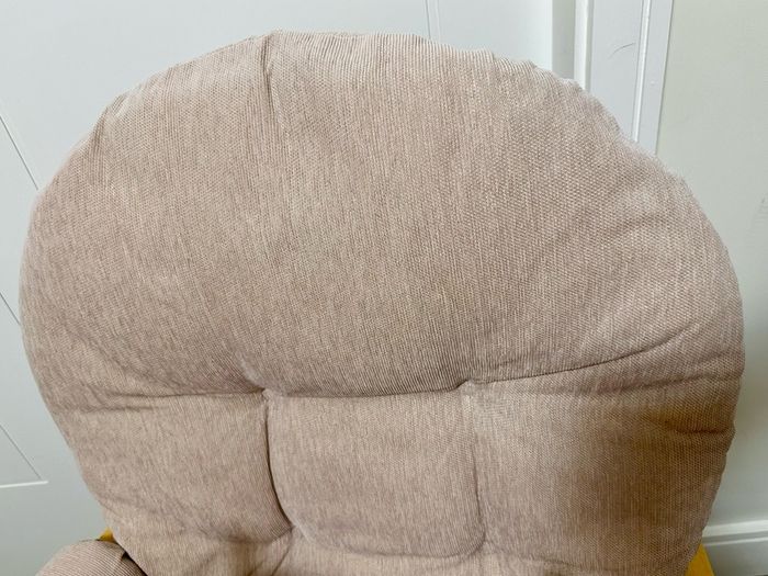 Babylo Milan Glider Armchair Chair With Ottoman Footstool - Natural