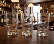 Vintage set of 3 James on Irish Whiskey Glasses