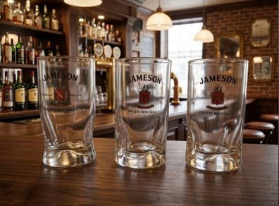 Vintage set of 3 James on Irish Whiskey Glasses