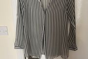 Black &amp; White Sheer Blouse