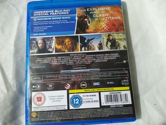 Wrath of the Titans Blu-ray