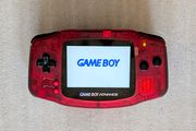 Nintendo Gameboy Advance - IPS Screen - Li-Ion Battery - AGB-001 - Clear Red